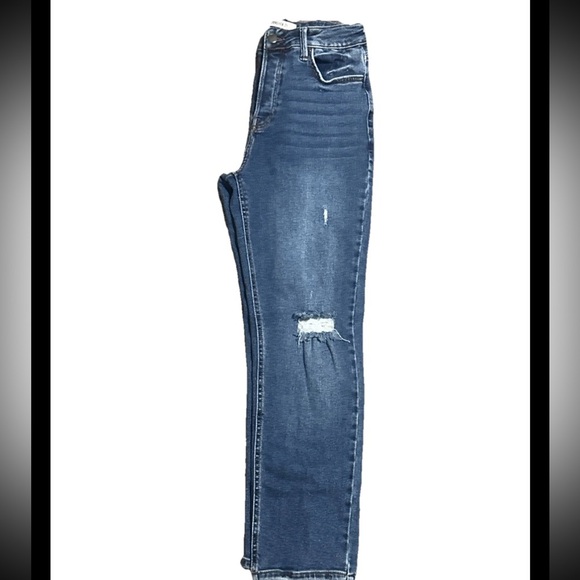 Forever 21 Womens Size 27 Distressed Straight Jeans High Rise Casual Comfort - Picture 2 of 9